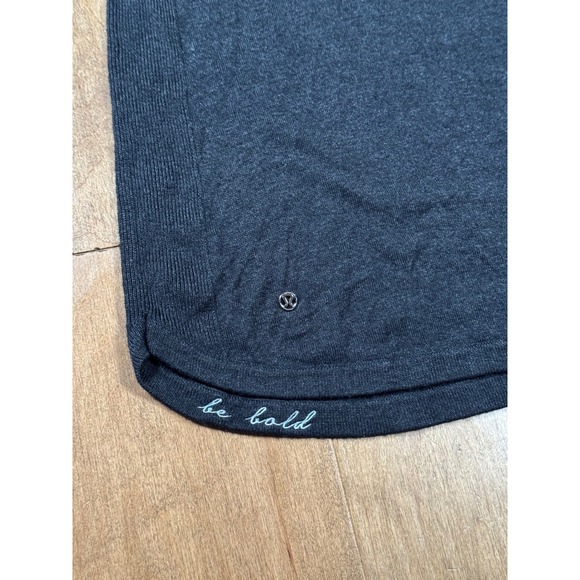 Lululemon Sit In Lotus Sweater Black 100% Merino Wool Thumbholes Women's Size 2 - Picture 3 of 6